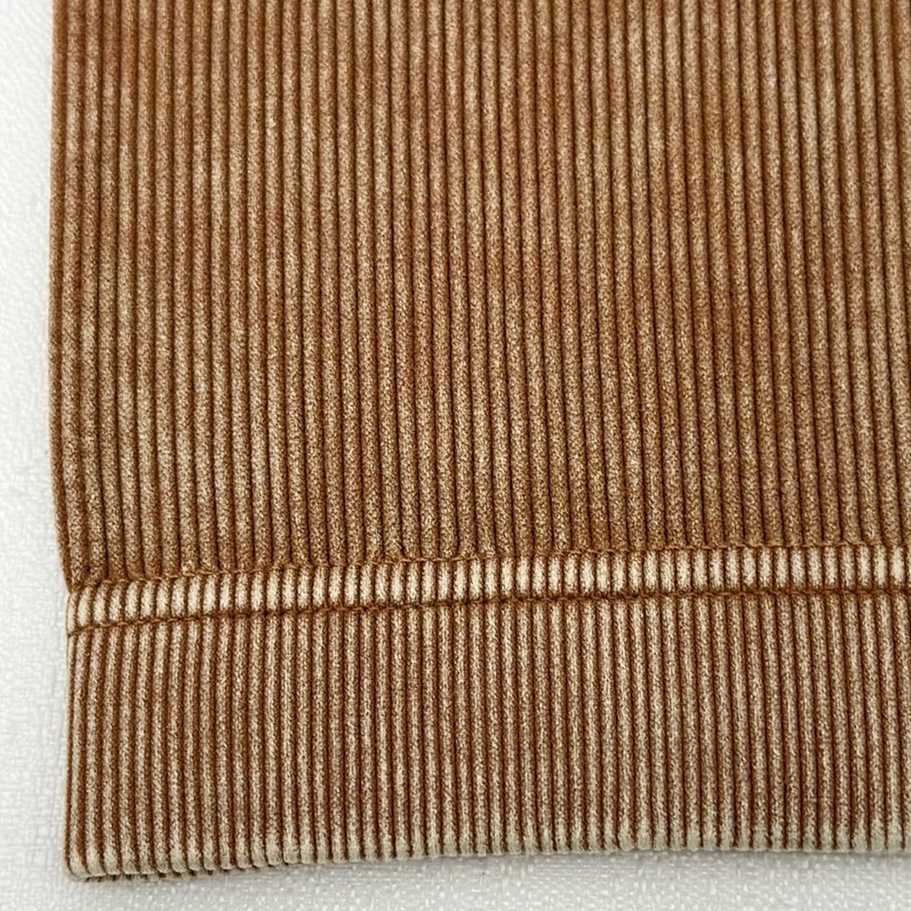 Deep Camel Stone Washed Cropped Ribbed Racerback Tank by Zenana - Picture 4 of 9